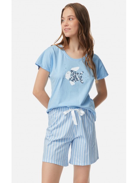 ΠΥΖ.ΓΥΝ.L/SHORTS FISH  100%ΒΑΜΒΑΚΙ