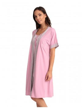 Lydia Creations Νυκτικό Γυναικείο Κοντομάνικο