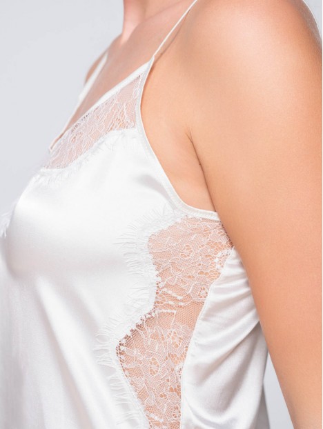 Luna Prestige νυχτικό Satin με δαντέλα