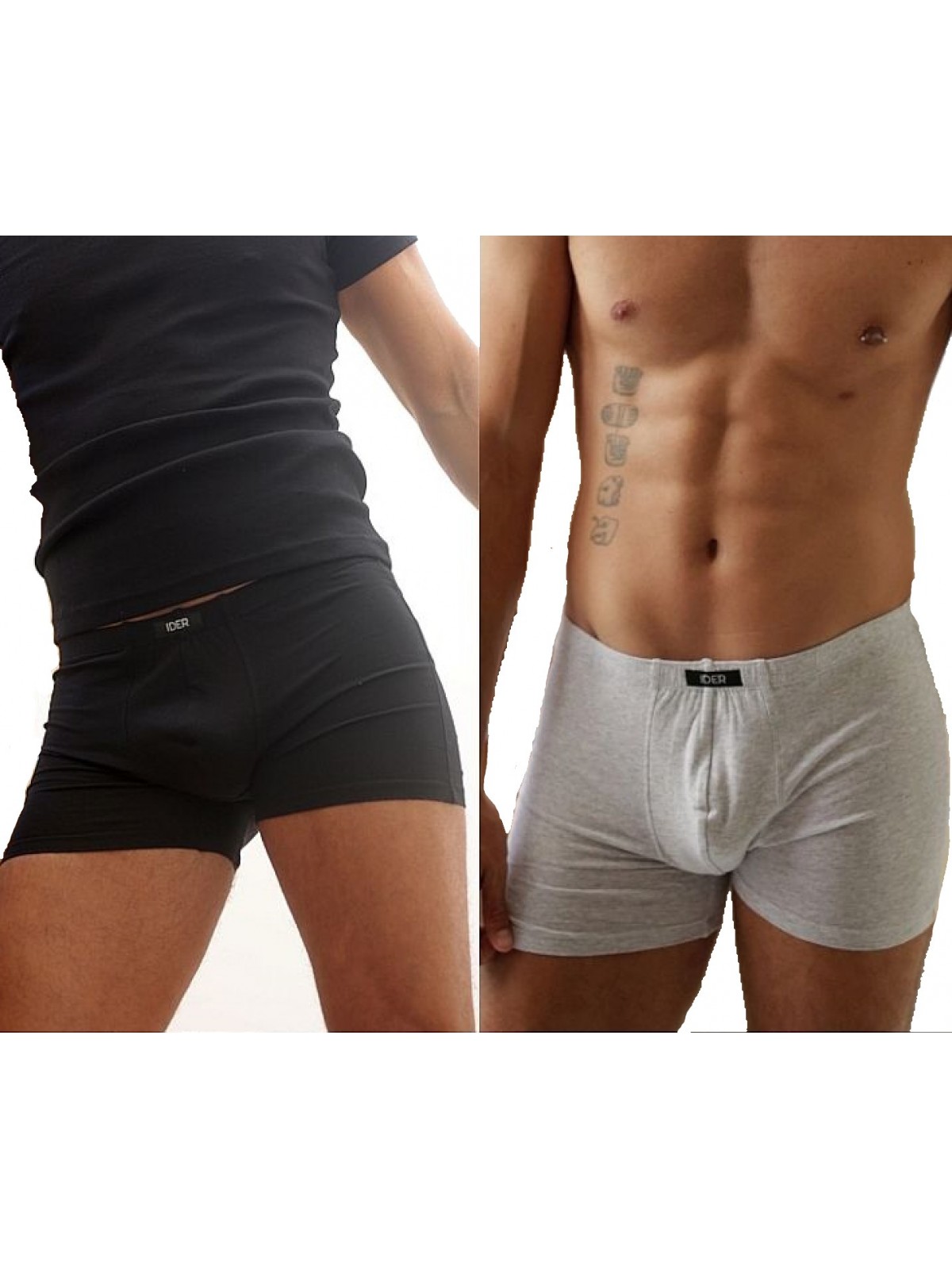 IDER 2Pack Μπόξερ Ανδρών Μονόχρωμα