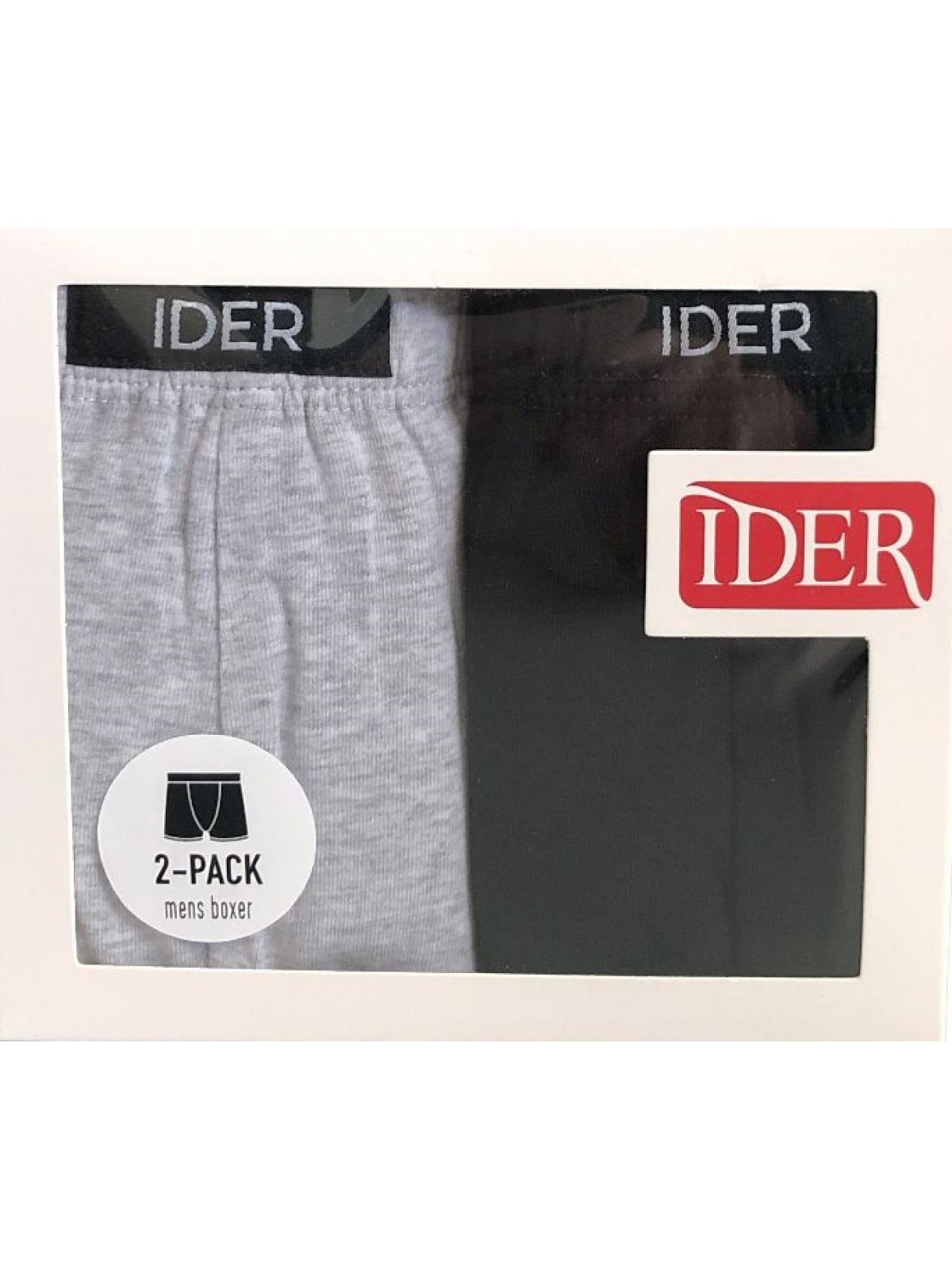 IDER 2Pack Μπόξερ Ανδρών Μονόχρωμα