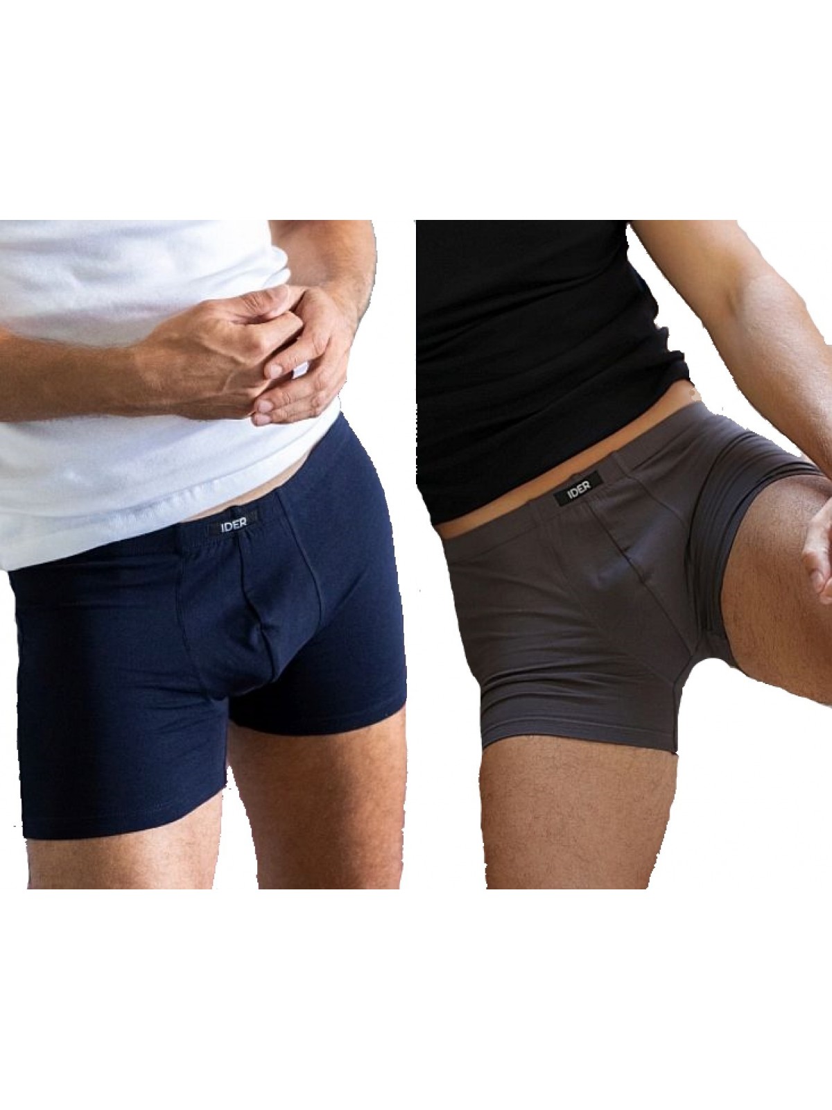 IDER 2Pack Μπόξερ Ανδρών Μονόχρωμα
