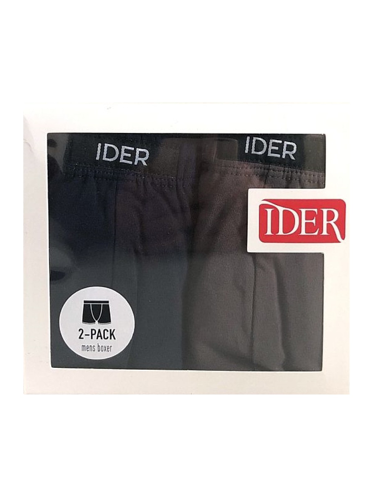 IDER 2Pack Μπόξερ Ανδρών Μονόχρωμα
