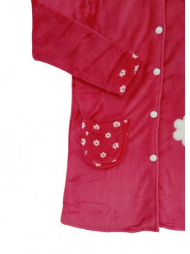 Lydia Creations Ρόμπα Γυναικεία Μονόχρωμη Coral Fleece