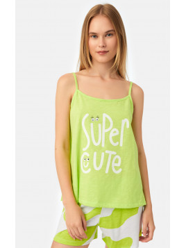 Minerva Super Cute Αμάνικη Μπριτέλα Γυναικεία Πυτζάμα