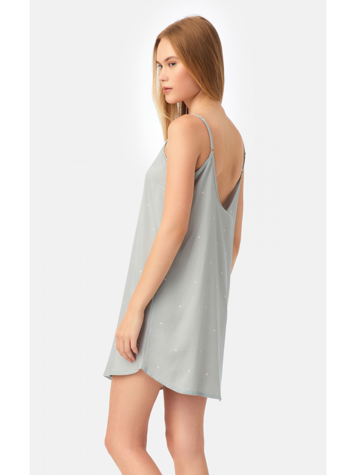 Minerva Dots  Νυχτικιά Γυναικεία Μπριτέλα Satin Viscose