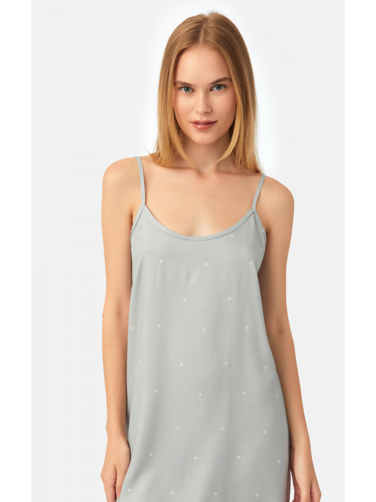Minerva Dots  Νυχτικιά Γυναικεία Μπριτέλα Satin Viscose