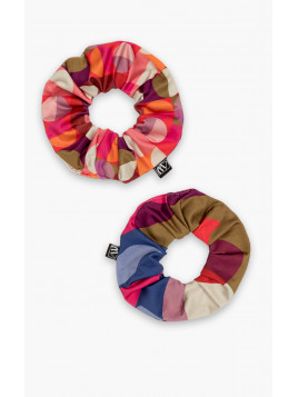 Minerva 2Pack Scrunchy Μαλλιών Πολύχρωμα