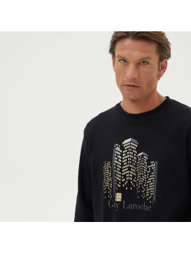 Guy Laroche City Ανδρική Πυτζάμα Βαμβακερή Μονόχρωμη