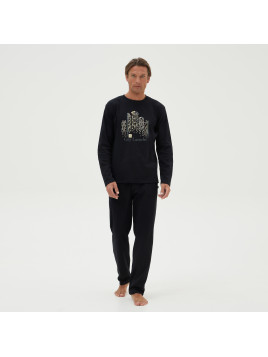 Guy Laroche City Ανδρική Πυτζάμα Βαμβακερή Μονόχρωμη