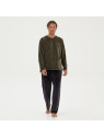 ΠΥΖΑΜΑ ΑΝΔΡ. "V-NECK VELOUR" 80%BAMB. 20%POL