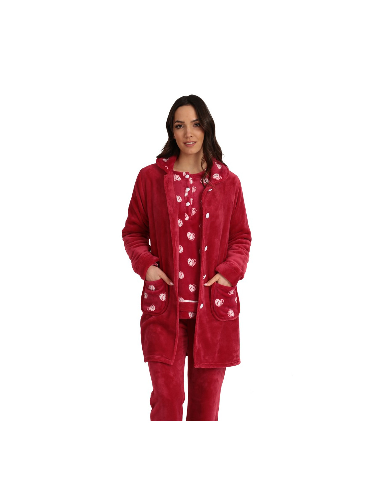 Lydia Creations Ρόμπα Γυναικεία  Coral Fleece
