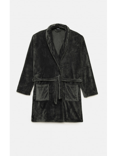 Minerva Ανδρική Ρόμπα Μονόχρωμη Coral Fleece