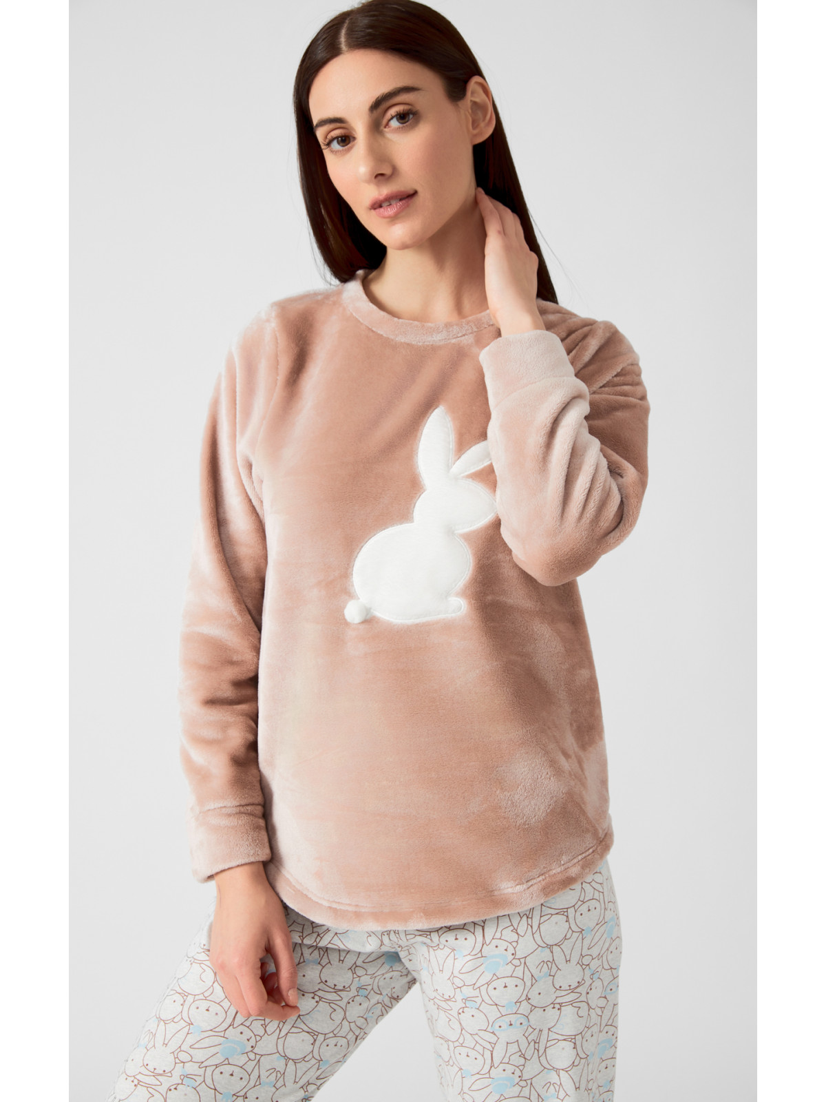 Minerva Bunny Fleece Γυναικεία Πυτζάμα