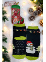 ΣΕΤ 2ΖΕΥ  ΚΑΛΤΣΕΣ   ΠΑΙΔ XMAS    100%POL.  ΜΕΤΑΛΙΚΟ ΚΟΥΤΙ ΜΠΟΤΑ