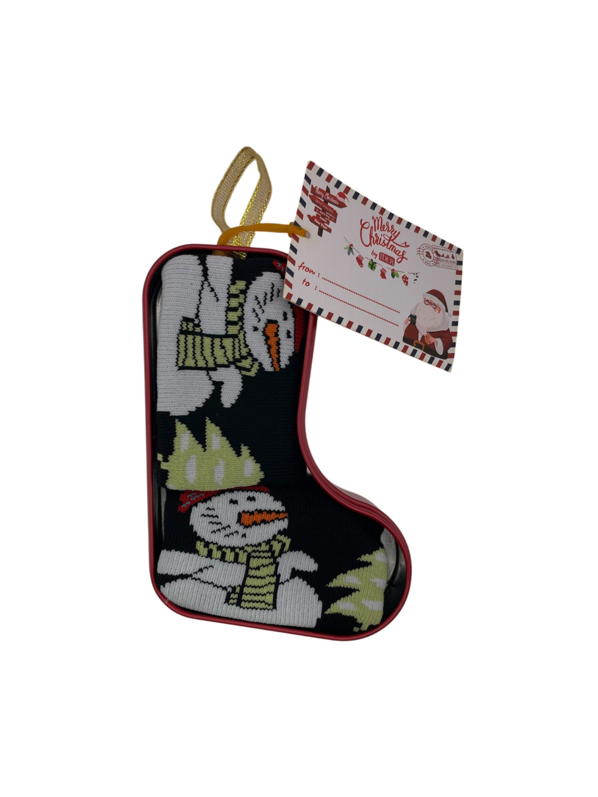 ΣΕΤ 2ΖΕΥ  ΚΑΛΤΣΕΣ   ΠΑΙΔ XMAS    100%POL.  ΜΕΤΑΛΙΚΟ ΚΟΥΤΙ ΜΠΟΤΑ