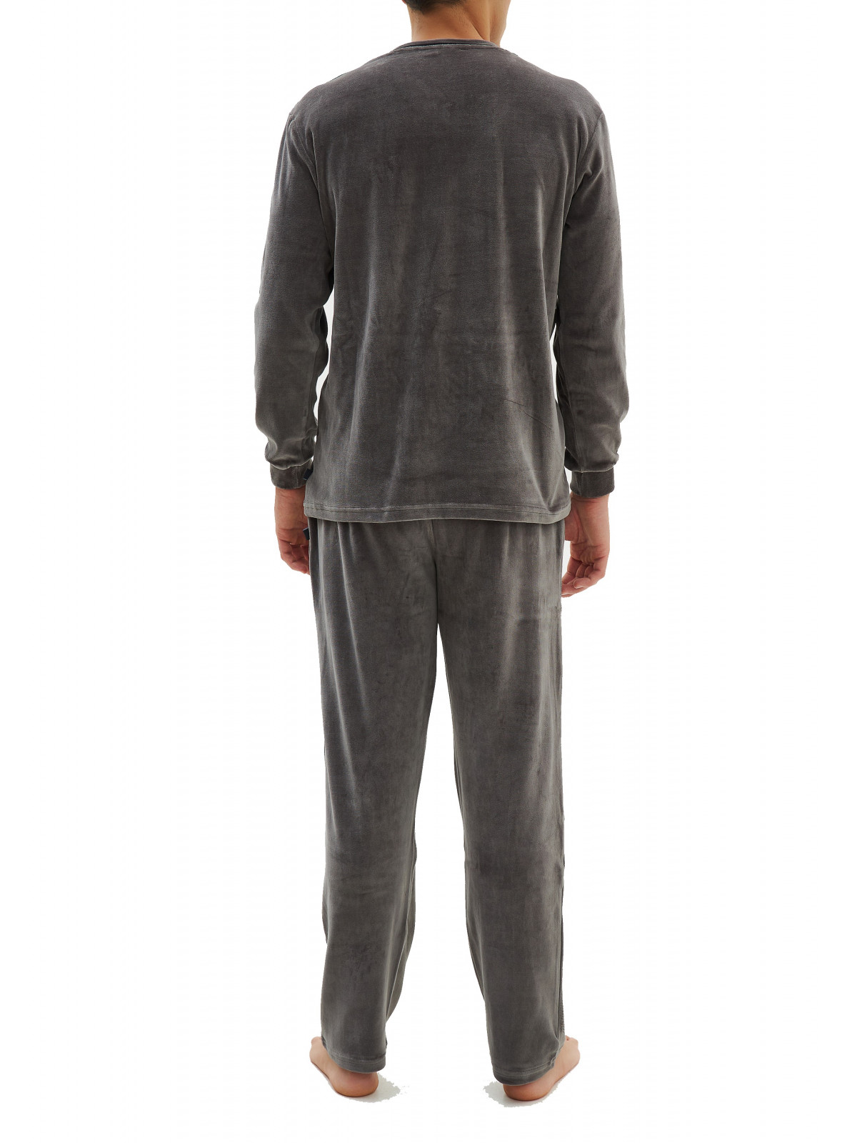 ΠΥΖΑΜΑ ΑΝΔΡ.V NECK  VELOUR  80%BAMB. 20%ΠΟΛ