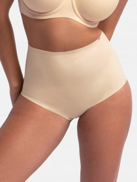 LASTEX MIDI HIGH-WAISTED