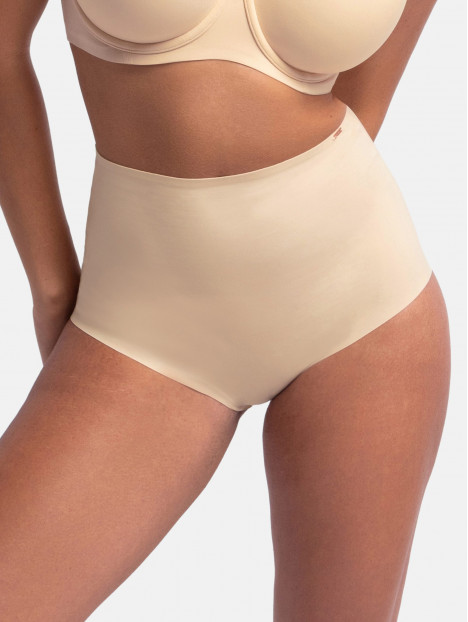 LASTEX MIDI HIGH-WAISTED