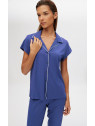 Minerva Εμπριμέ Κουμπωτή TENCEL™ Modal Γυναικεία Πυτζάμα