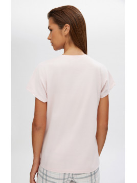 Minerva Zebra Κουμπωτή Κοντομάνικη Κάπρι Γυναικεία Πυτζάμα