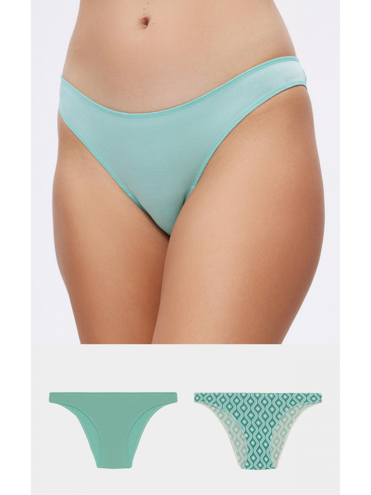 Minerva Fimelle 2Pack TENCEL™ Modal Γυναικεία Χαμηλόμεσα Rio Invisible Σλιπ