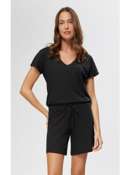 Minerva Εμπριμέ Κάπρι Γυναικείο Παντελόνι