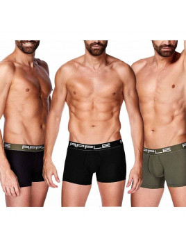 Apple 3Pack Μπόξερ Ανδρικά με Εξωτερικό Λαστιχο