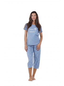 Mei Πυτζάμα Γυναικεία Κοντομάνικη Κάπρι