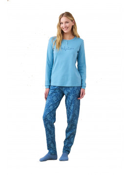 Noidinotte Πυζάμα Γυναικεία Βαμβακερή Fiocco