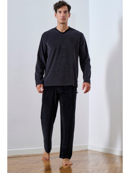 Guy Laroche V-Neck Velour Ανδρική Πυτζάμα