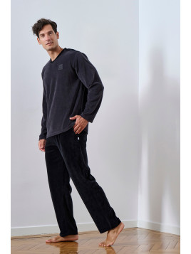 Guy Laroche V-Neck Velour Ανδρική Πυτζάμα