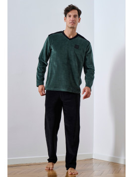 Guy Laroche V-Neck Velour Ανδρική Πυτζάμα