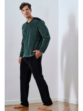 Guy Laroche V-Neck Velour Ανδρική Πυτζάμα