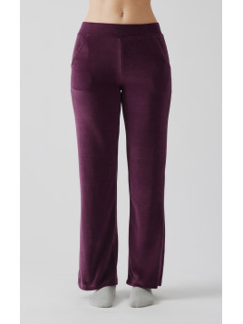 Minerva Easywear Βελούδινο Γυναικείο Παντελόνι