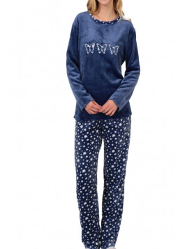 Lydia Creations Πυτζάμα Γυναικεία Love You Coral Fleece