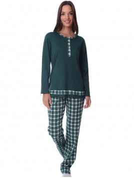 Lydia Creations Πυτζάμα Γυναικεία Κουμπωτή