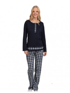 Lydia Creations Πυτζάμα Γυναικεία Κουμπωτή