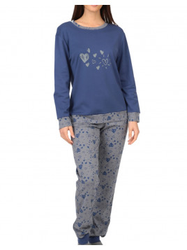 Lydia Creations Πυτζάμα Γυναικεία Κουμπωτή