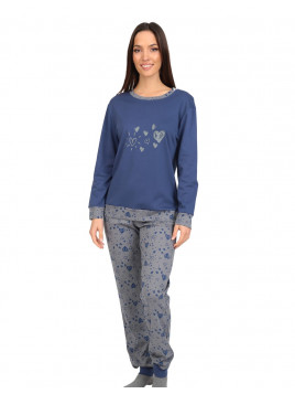 Lydia Creations Πυτζάμα Γυναικεία Κουμπωτή