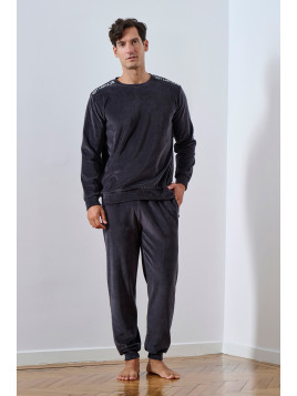Guy Laroche V-Neck Velour Ανδρική Πυτζάμα