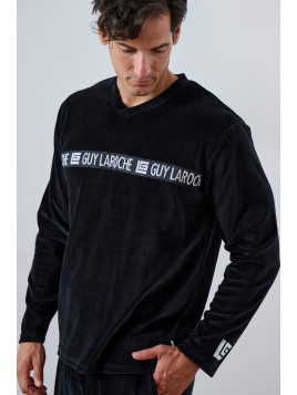 Guy Laroche V-Neck Velour Ανδρική Πυτζάμα