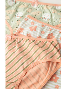 Minerva Love/Floral 3Pack Σλίπ Κοριτσιών Βαμβακερά