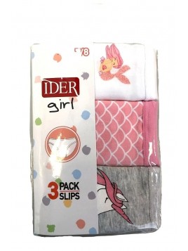 ΣΕΤ 3 ΤΕΜΑΧΙΩΝ  ΣΛΙΠ ΚΟΡΙΤΣΙΩΝ  ΒΑΜΒΑΚΕΡΑ :UNICORN" IDER