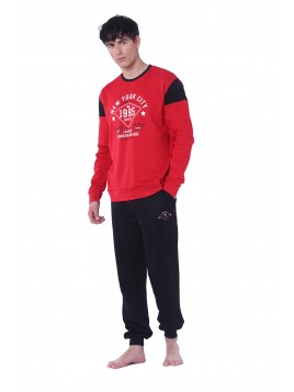 ΠΥΖΑΜΑ  ΑΝΔΡΩΝ ΒΑΜΒΑΚΕΡΗ "COLLEGE" APPLE