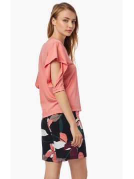 ΠΥΖ.L/SHORTS C/MD FLRL,SPLASH 50%ΒΑΜΒΑΚΙ-50%MODAL